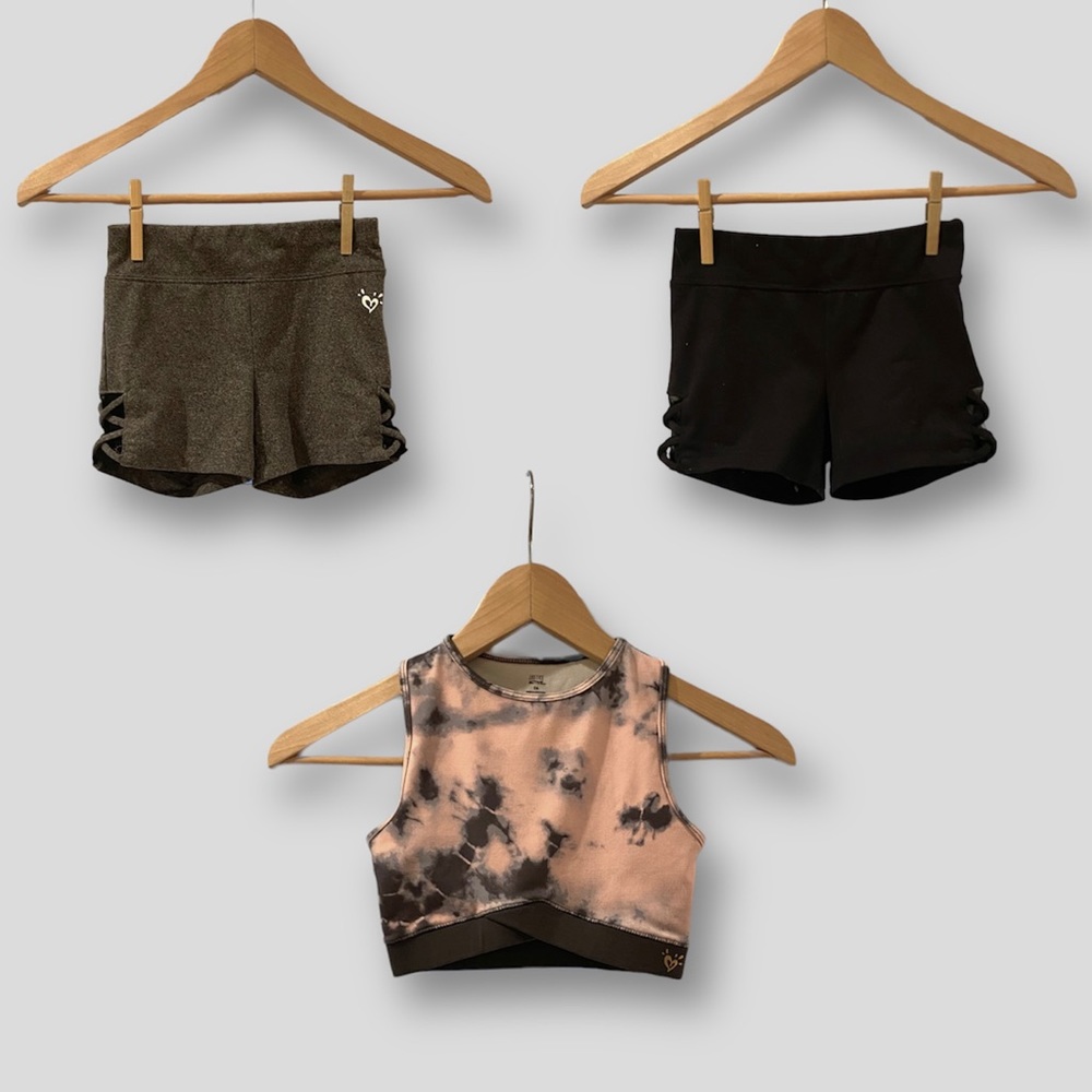 Justice Girls Active Shorts and Bra